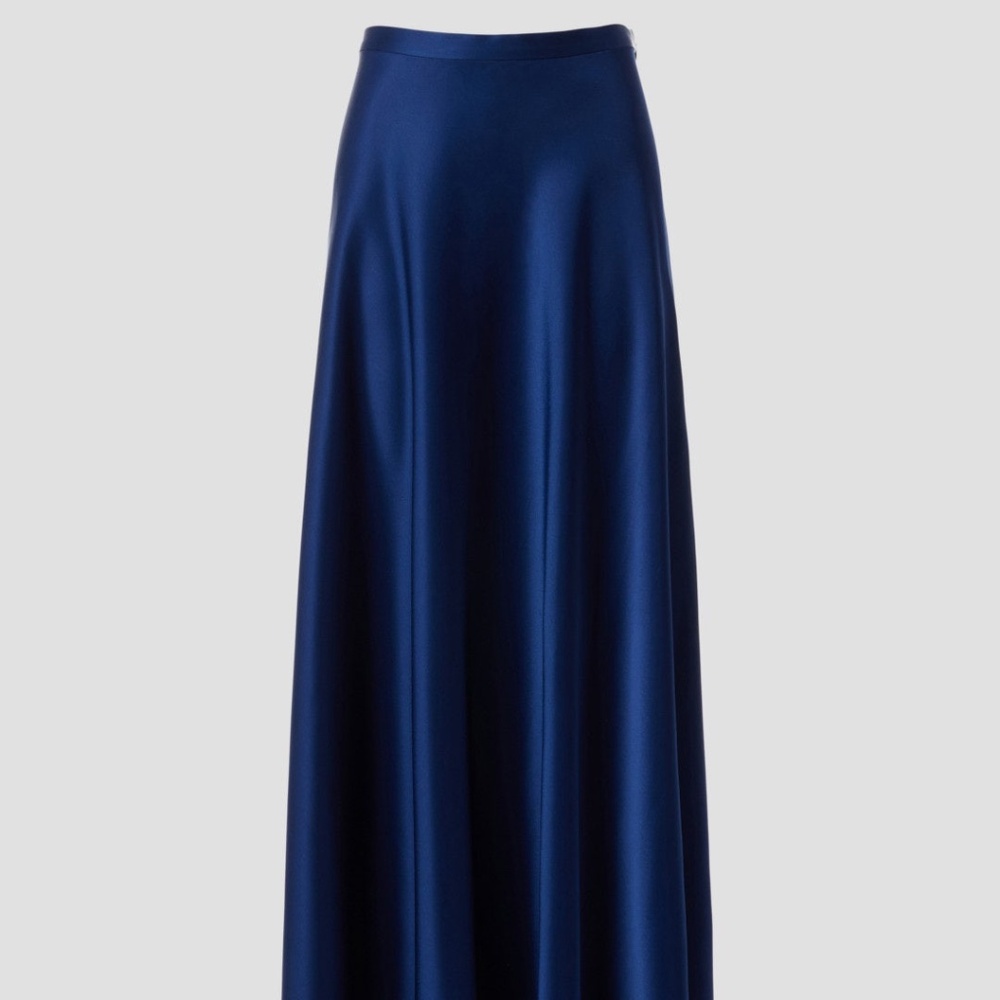 Polo Ralph Lauren Satin cobalt MAXI Skirt, 0 - Picture 5 of 14
